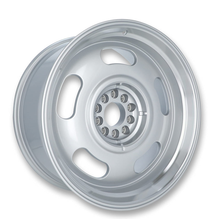 107 Series REV Wheels 107S-2950600 Rally 20x9.5-5.25 bs - 5x4.75/5x120.65/5x5/5x127 -Gray/Machine Lip