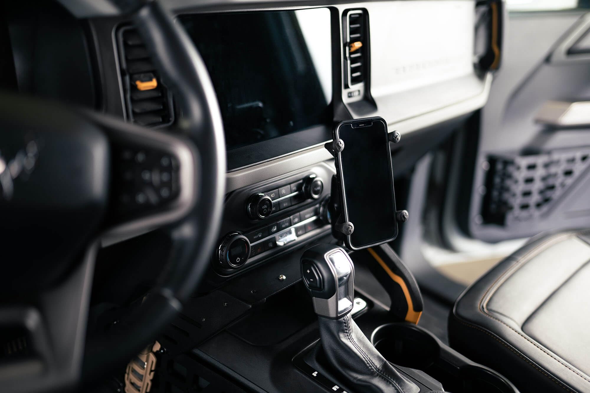 Molle Panels & Bridge Center Console for 2021+ Ford Bronco | SUV Cargo Storage | Quick & Easy Installation | Mount for Cell Phone, GPS, Radio, & Other Accessories | DV8 Offroad