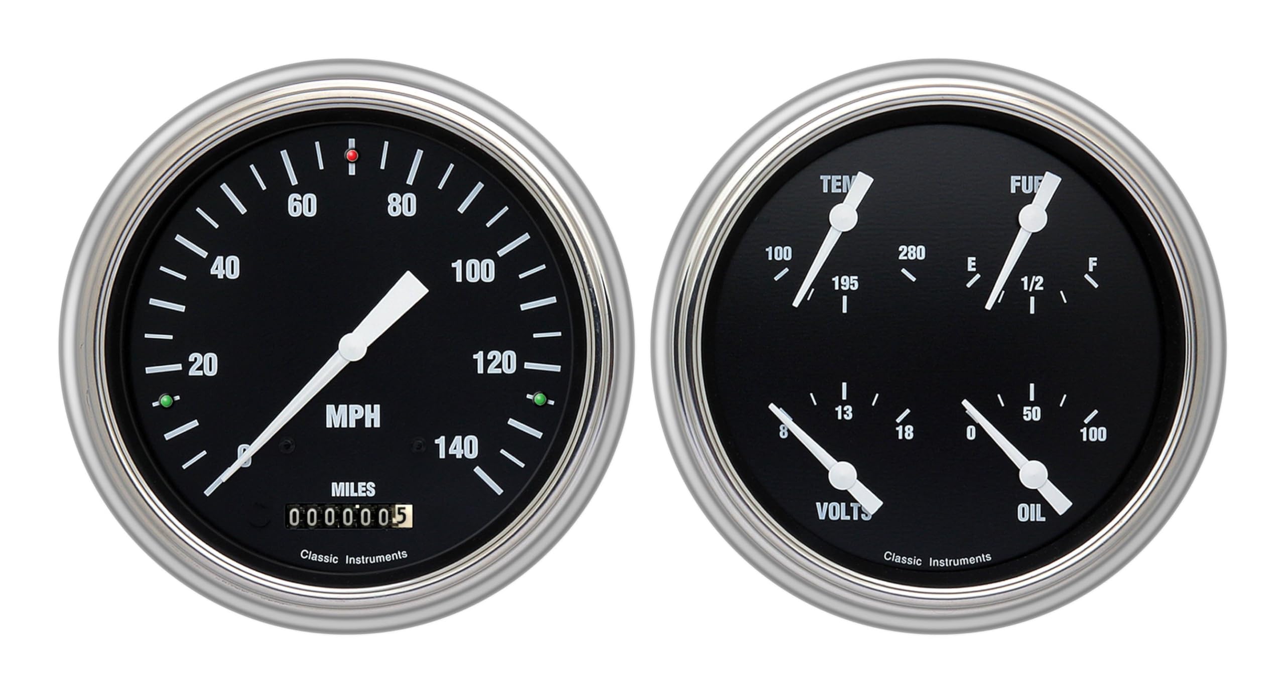 Classic Instruments 1951-1952 Chevy Car CH51HR52 Hot Rod 4 5/8" Speedometer & Quad Gauge - GM