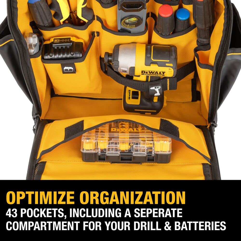 Tool Backpack DEWALT, Storage and Organization Tool, Durable and Water Resistant (DWST560102)