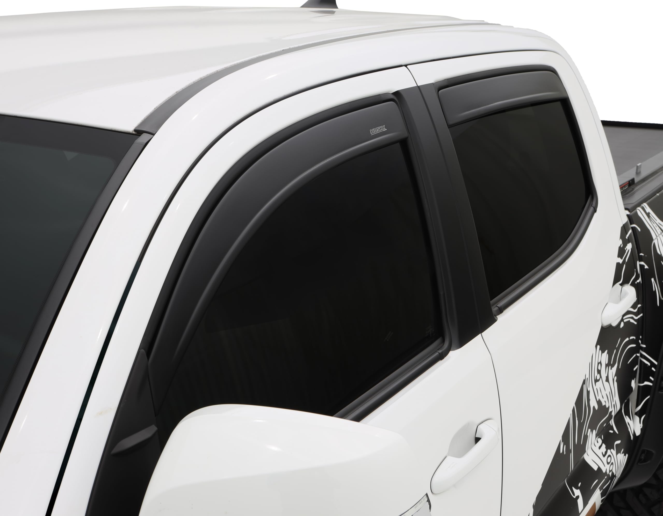 Husky Liners Ventvisor Low Profile Rain Guards | Fits 2021-2026 Cadillac Escalade, Chevrolet Tahoe, GMC Yukon | Front & Rear, Matte Black, 4-pcs. | 2857088