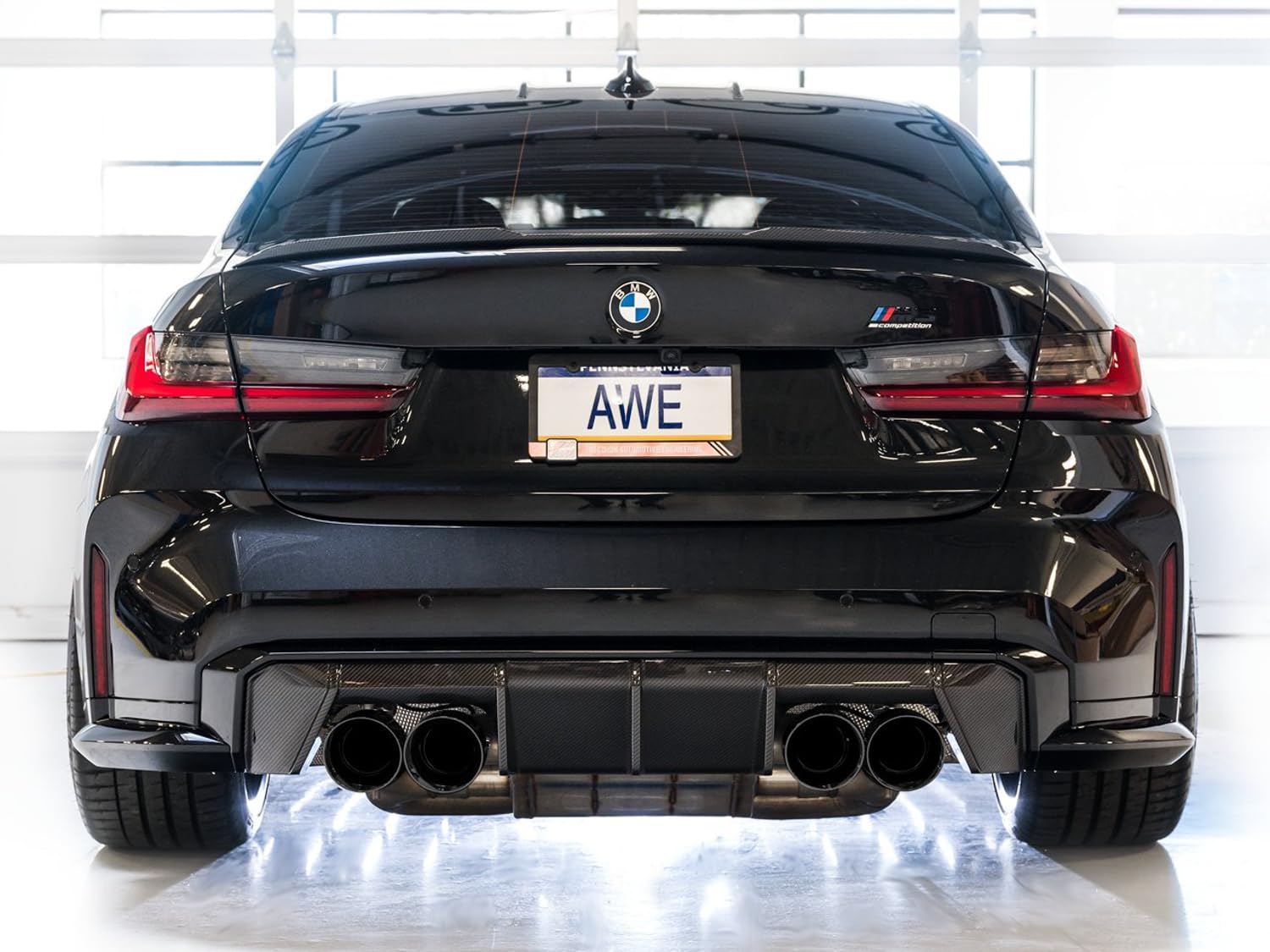 AWE Catback SwitchPath Exhaust for BMW G8X M3/M4 - Diamond Black Tips - 3025-42480