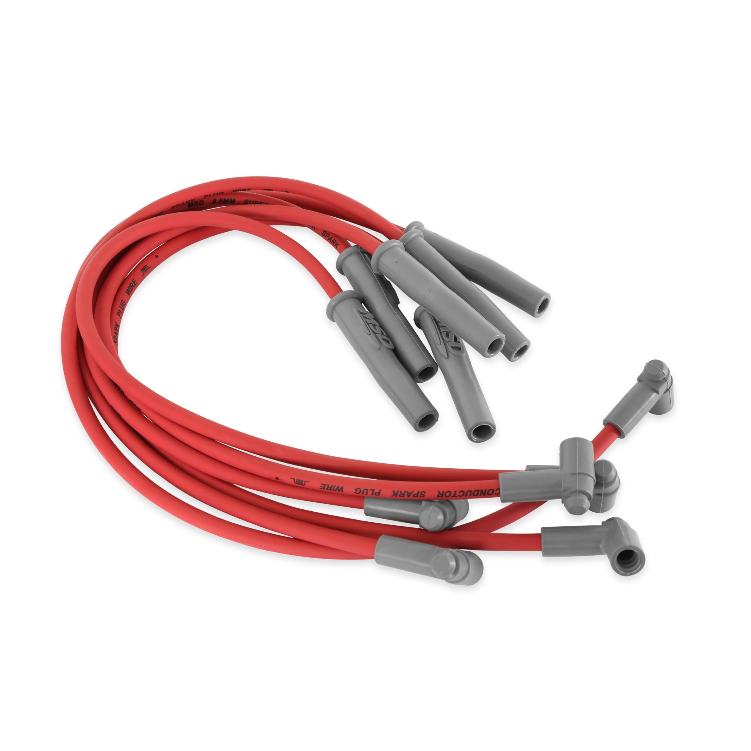 Super Conductor MSD 31869 Spark Plug Wire Set, Red