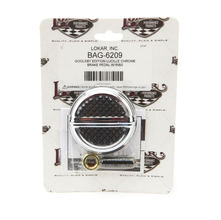 BAG-6209 Lokar Performance Products Goolsby Edition Lucille Chrome Brake Pedal W/Ribs