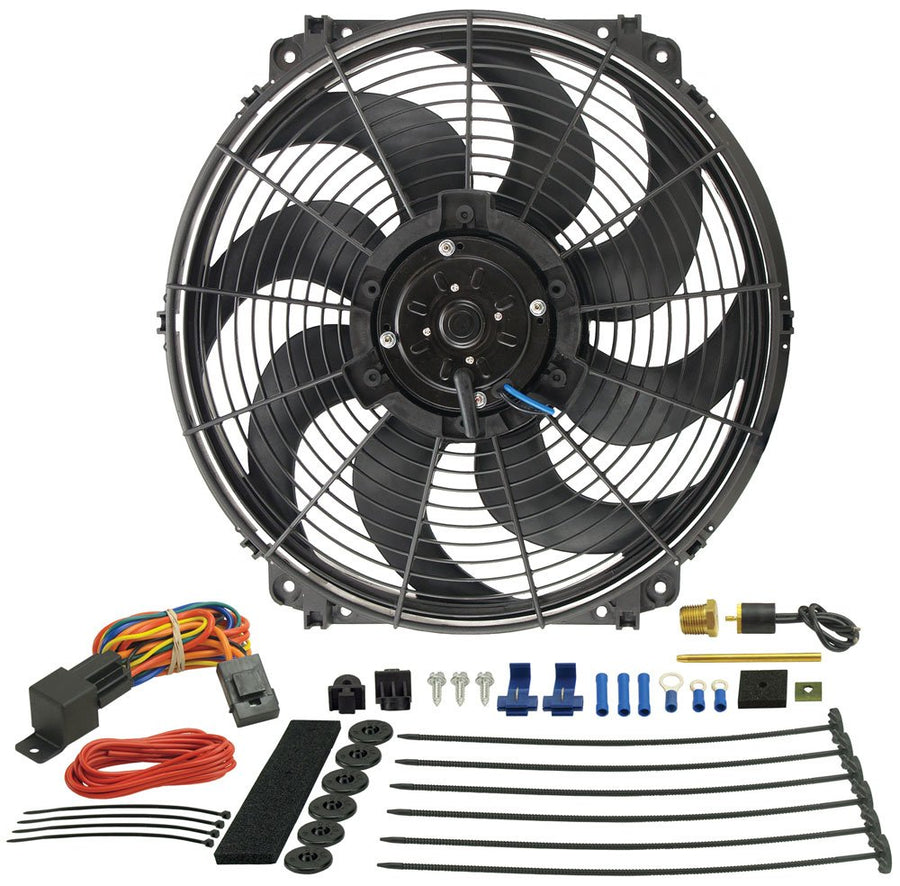 16016 Derale 16" Tornado Electric Fan, Black