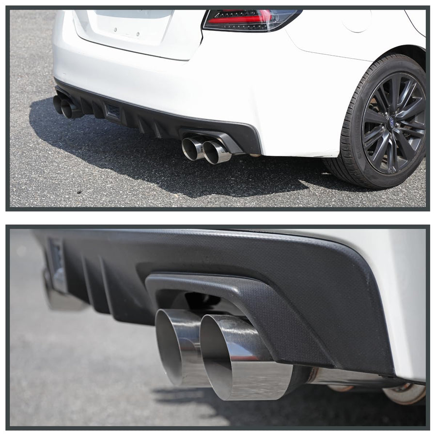 4" Spec-D Tuning Stainless Steel Quad Tip Catback Exhaust System Compatible with 2015-2021 Subaru WRX STI