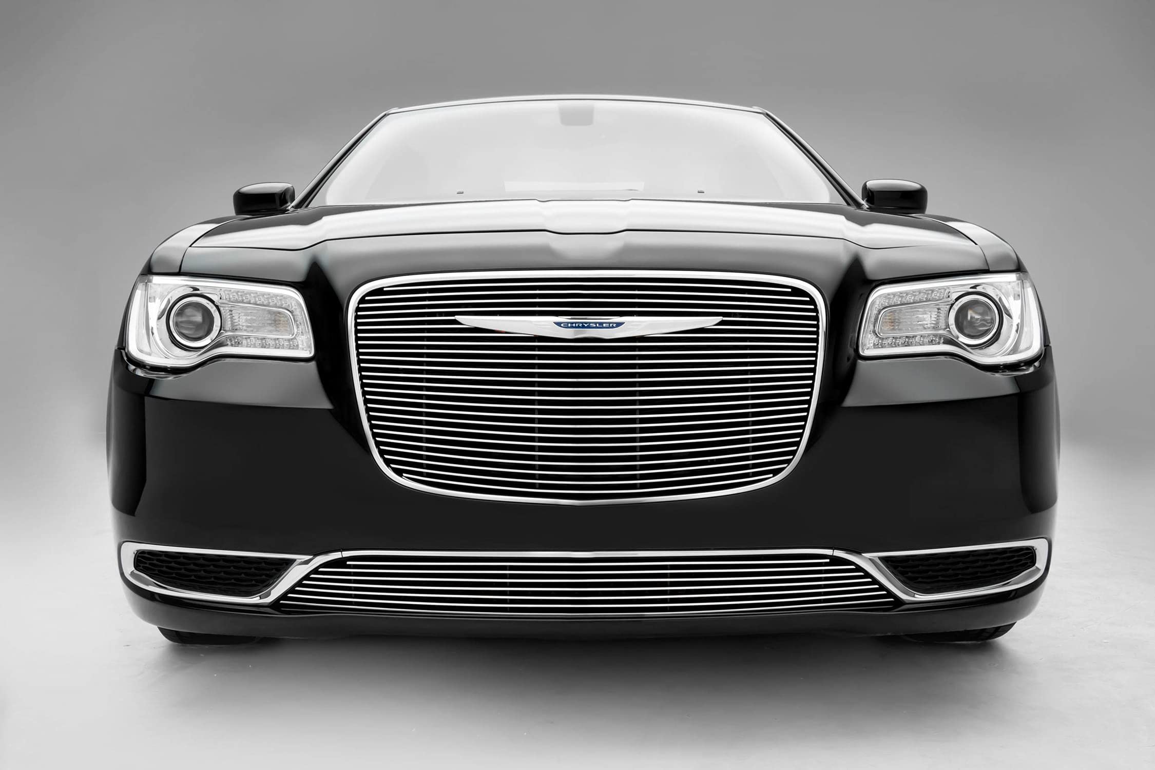 2015-2018 Chrysler 300 T-Rex Grilles Billet Grille, Polished, 1 Pc, Overlay - PN #21436