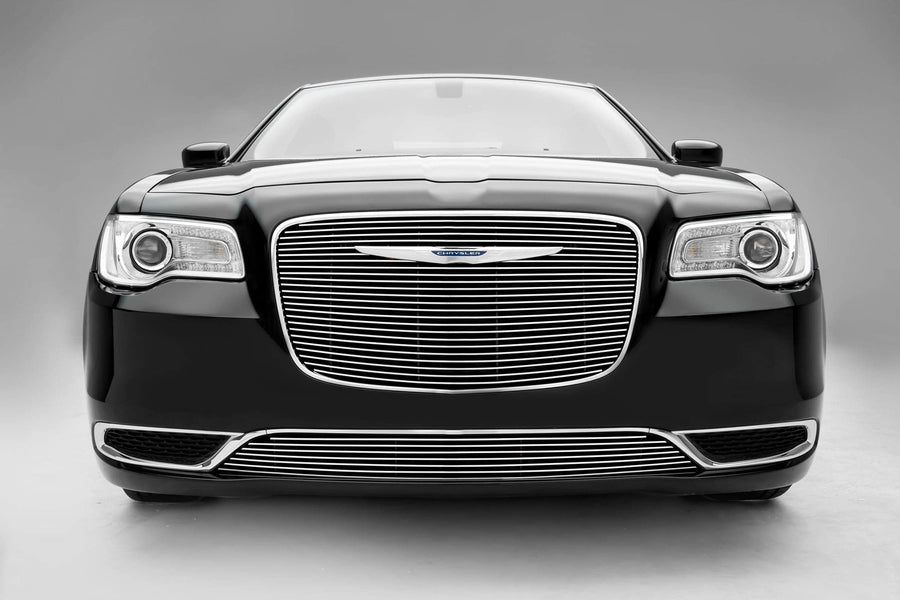 2015-2018 Chrysler 300 T-Rex Grilles Billet Grille, Polished, 1 Pc, Overlay - PN #21436