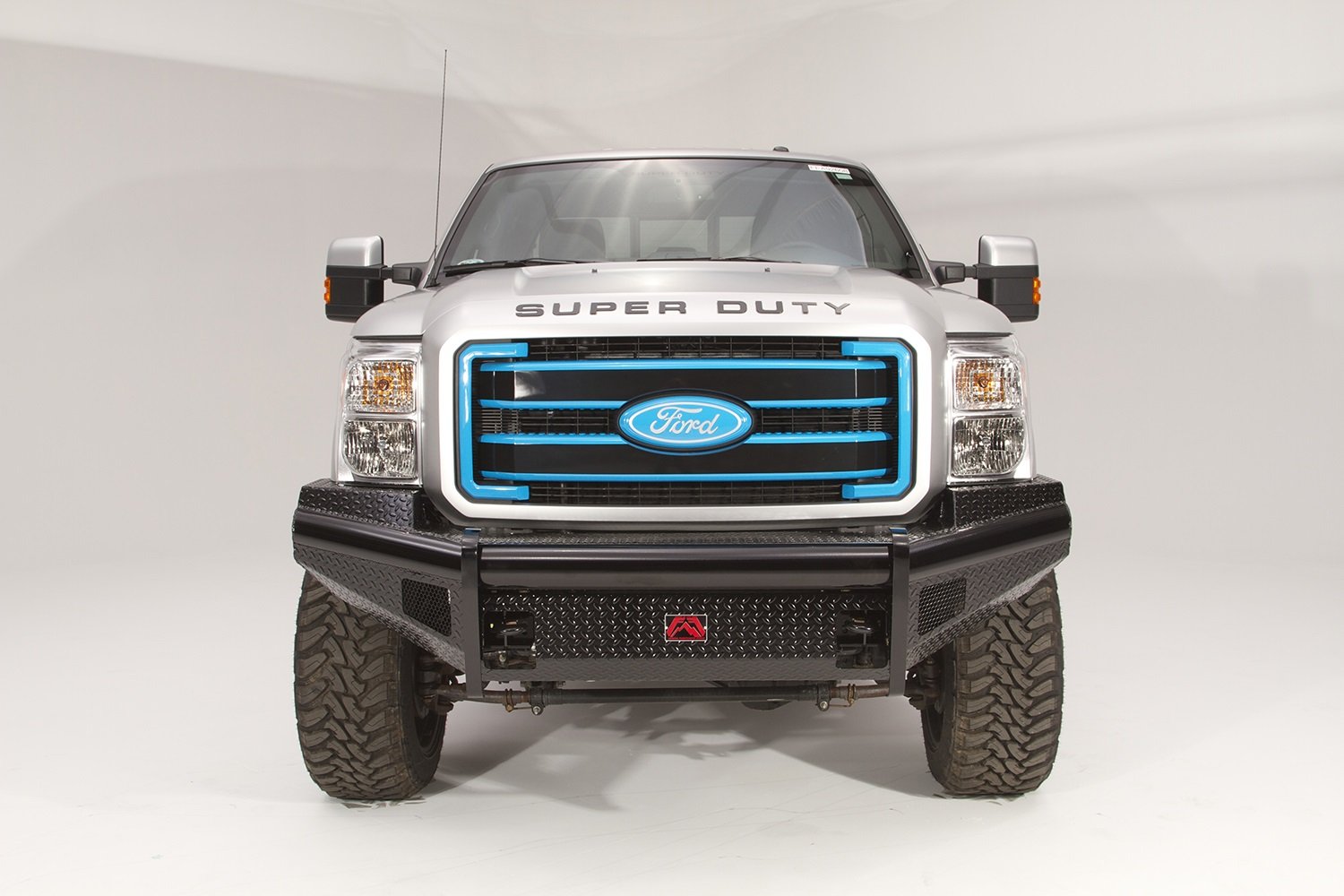 Black Steel Fab Fours Front Ranch Bumper FS11-S2561-1 2 Stage Black Powder Coated w/o Full Grill Guard Incl. Light Cut-Outs