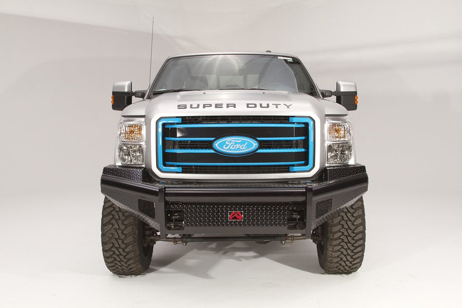 Black Steel Fab Fours Front Ranch Bumper FS11-S2561-1 2 Stage Black Powder Coated w/o Full Grill Guard Incl. Light Cut-Outs