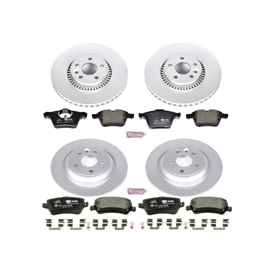 Power Stop ESK5615 Euro-Stop Brake Kit Front and Rear For Volvo S60 2011-2014, Volvo S80 2007-2014 [Model Specific]