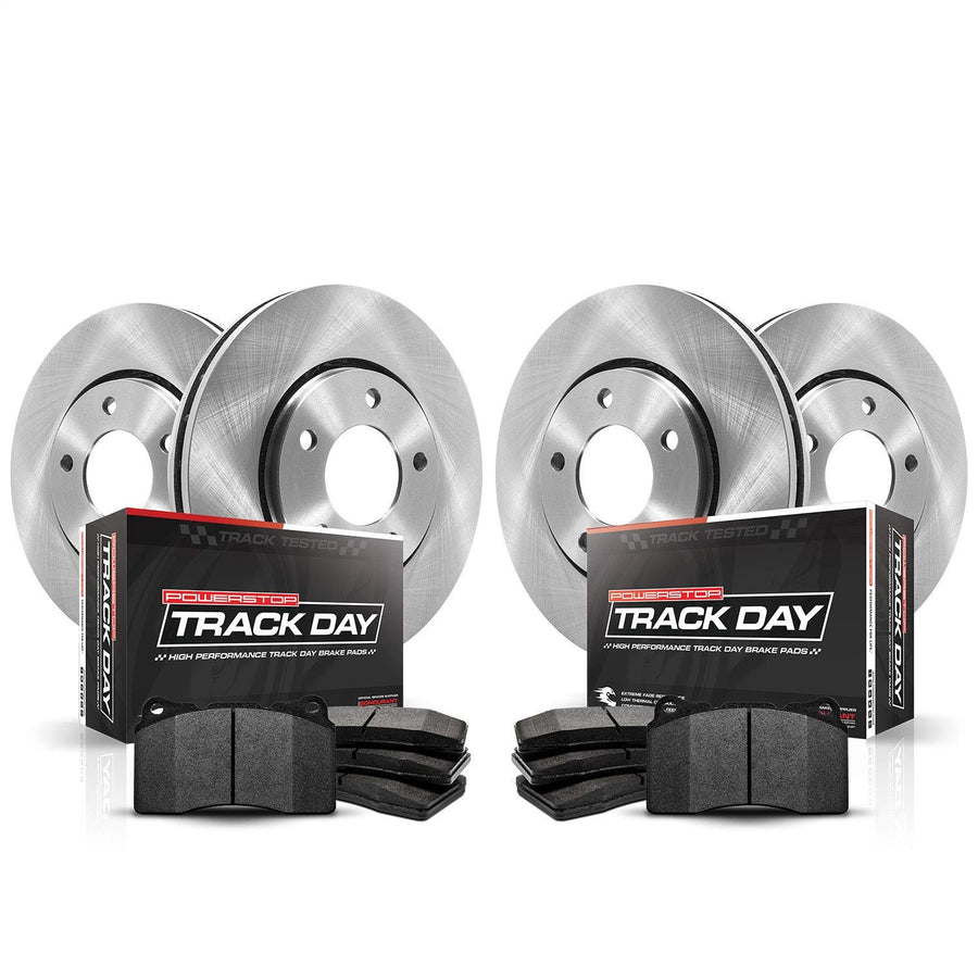 Power Stop TDBK6666 Front & Rear Track Day Brake Kit- Brake Rotors and Ceramic Brake Pads For Mini Cooper Countryman 2011-2016, Mini Cooper Paceman 2013-2016 [Model Specific]