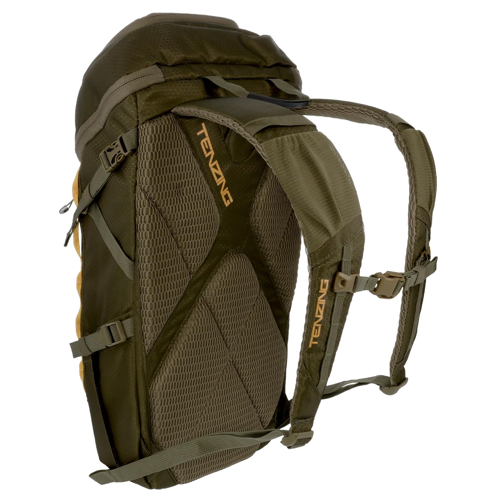 Whitetail Day Pack TENZING 1500, Olive Green Ultra-Durable Hunting Backpack with 4 Compartments & 10 Organizational Pockets Camo Backpack for Hunting Gear and Equipment