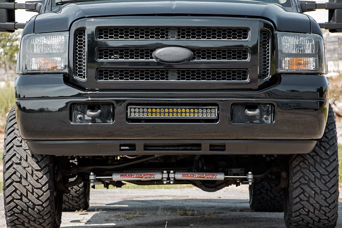 20" Rough Country Bumper Kit for 05-07 Super Duty | White DRL - 70665DRL