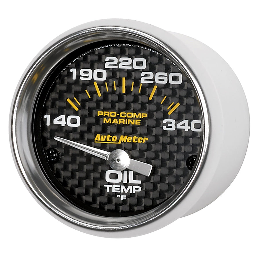 Oil Temp AutoMeter Gauge, 2 1/16", 140-300ºf, Electric, Marine Carbon Fiber (200764-40),Multi