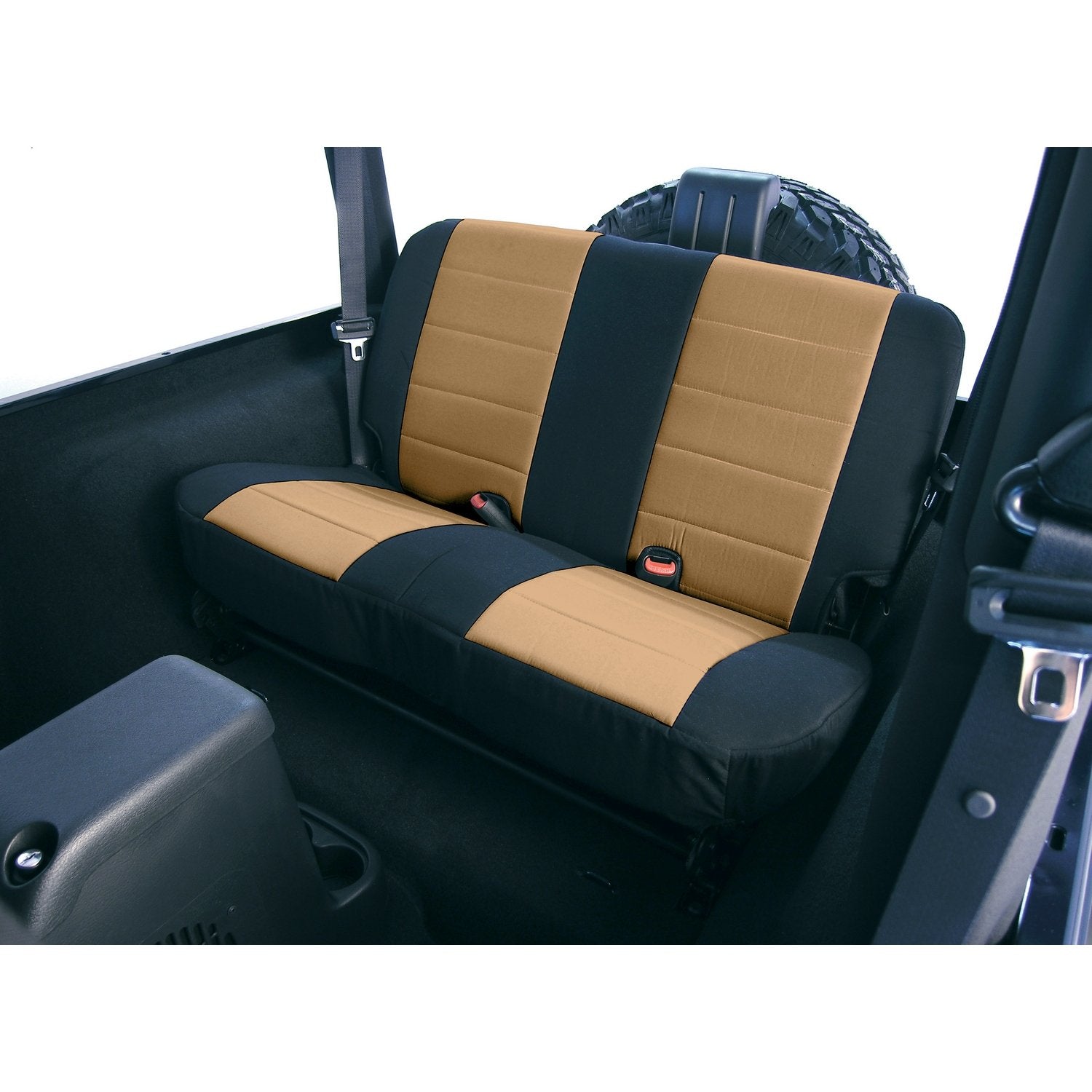 Rugged Ridge | Neoprene Seat Cover, Rear, Tan | 13263.04 | Fits 2003-2006 Jeep Wrangler TJ