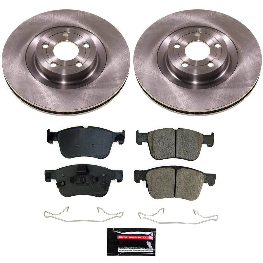 Power Stop Front KOE8926 Brake Pads and Rotors Stock Replacement Brake Kit Autospecialty For Ford Bronco Sport 2023, Ford Maverick 2022-2023 [Application Specific]