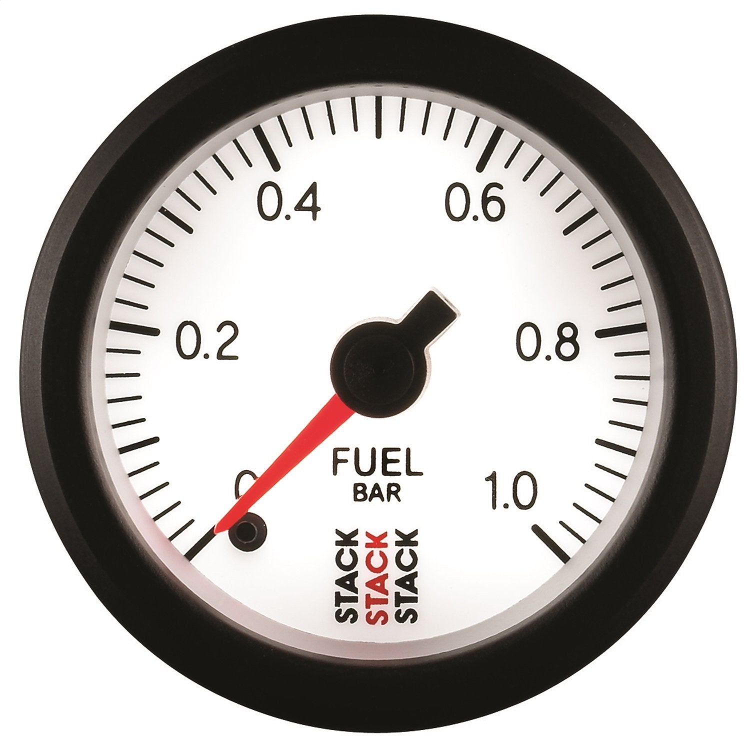 52mm M10 Male Stack ST3353 White 0-1 Bar Professional Stepper Motor Fuel Pressure Gauge