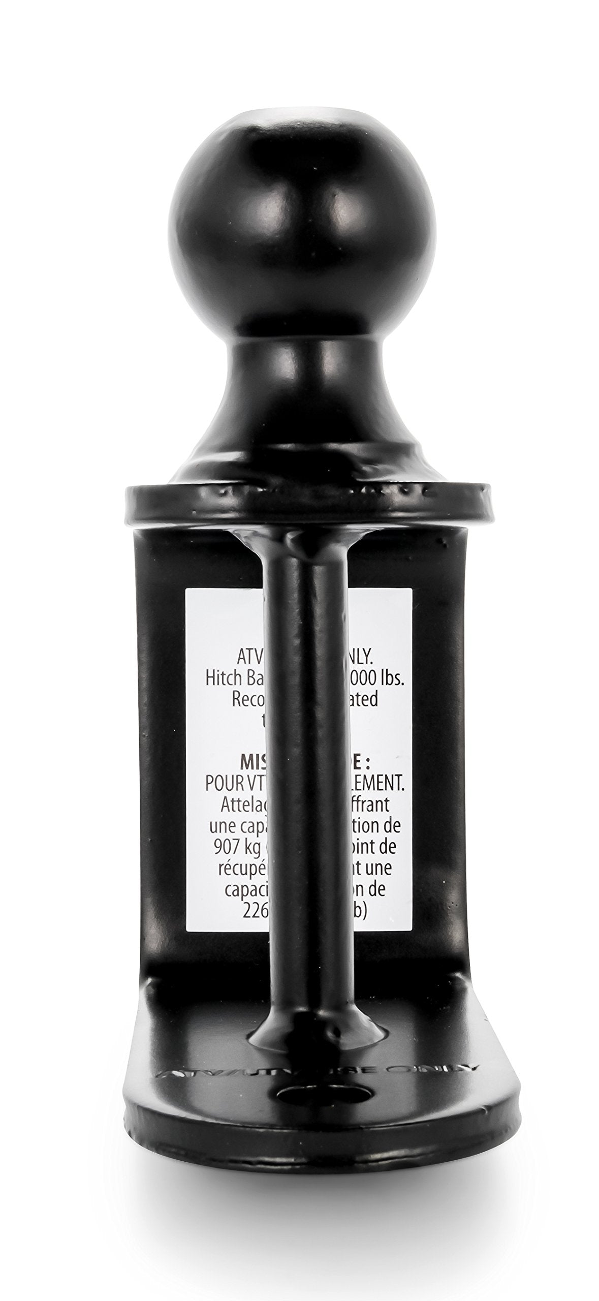 UTV ATV Black Boar Multi-Hitch - Features 2” Hitch Ball, 1-1/4” Shank - 6” (L) Shank - Hitch Ball has 2” Rise & Rated for 2,000lbs - Use w/Utility Trailers, Tow Straps & Other ATV Accessories (66024)