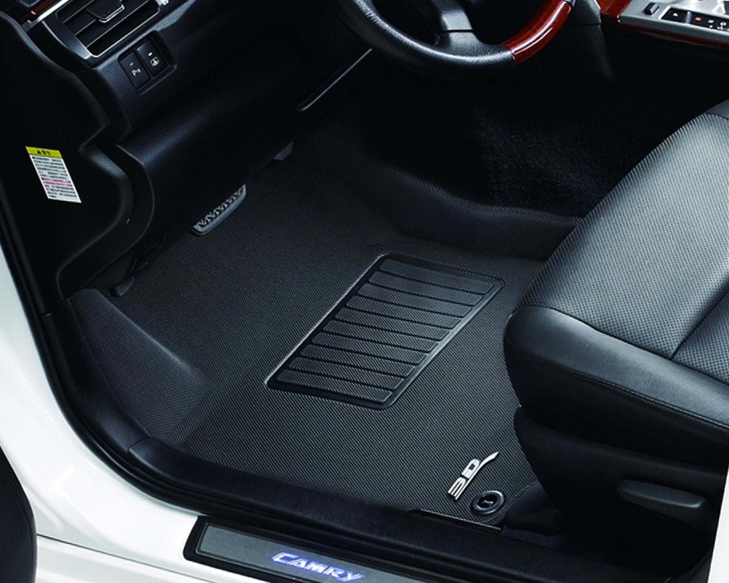 3D MAXpider Custom Fit Front Row All-Weather Floor Mat for Select Honda Civic Models - Kagu Rubber (Black)