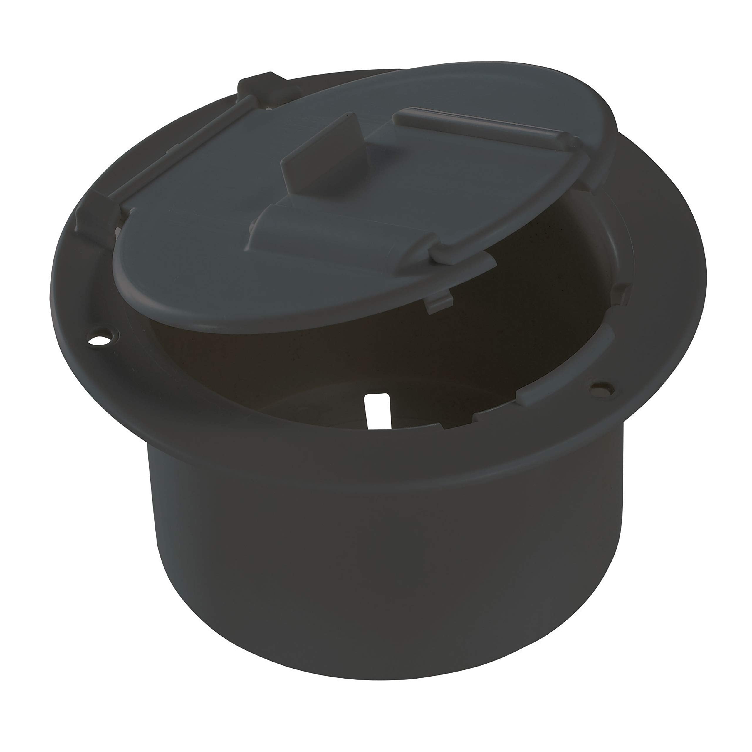 Round RV Designer B133, Electrical Cable Hatch, Low Profile, 4.6 inch Diameter, Black