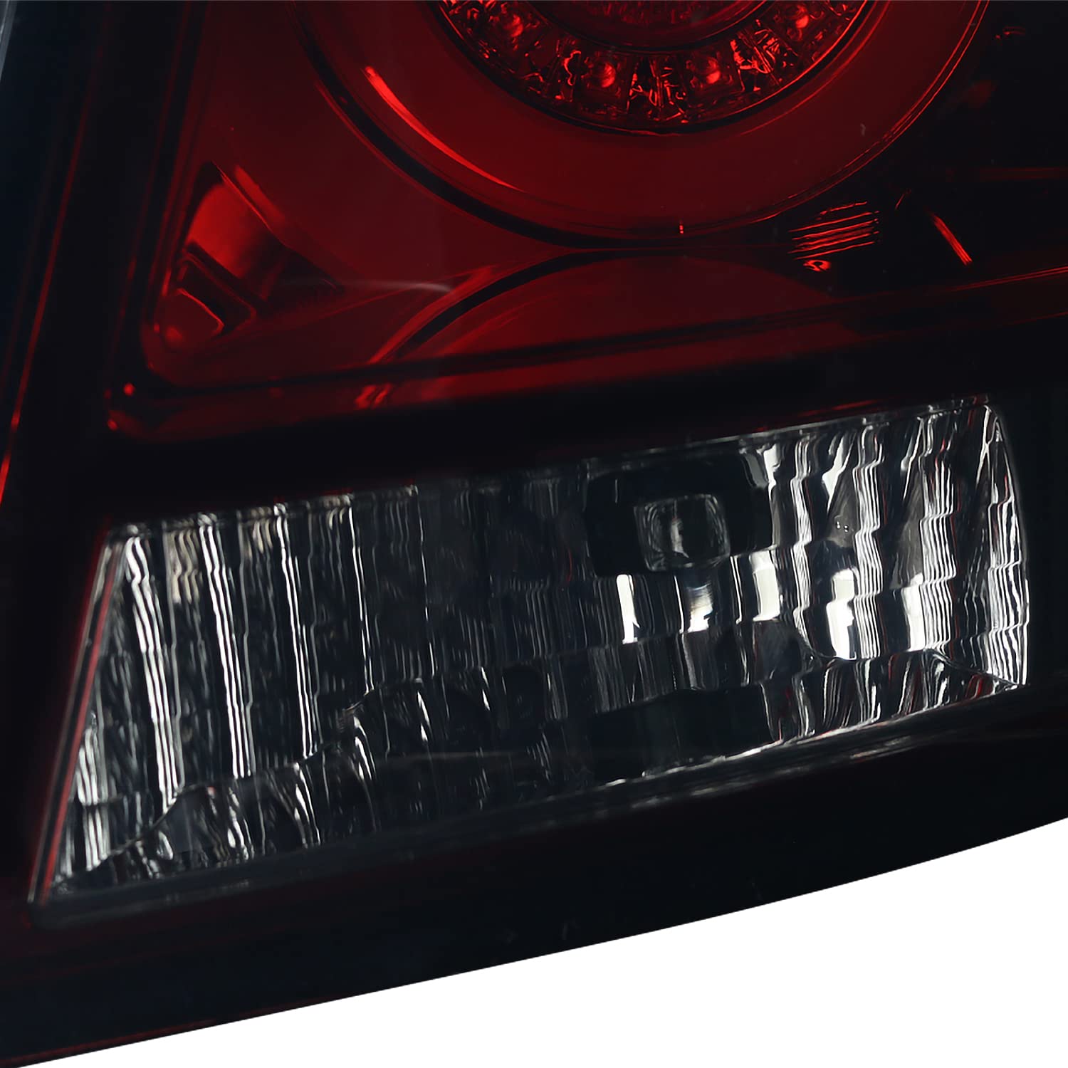 Spec-D Tuning LED Bar Tail Lights Red Smoke Lens Compatible with 2006-2013 Chevy Impala, 2014-2016 Chevy Impala Limited Left + Right Pair Assembly