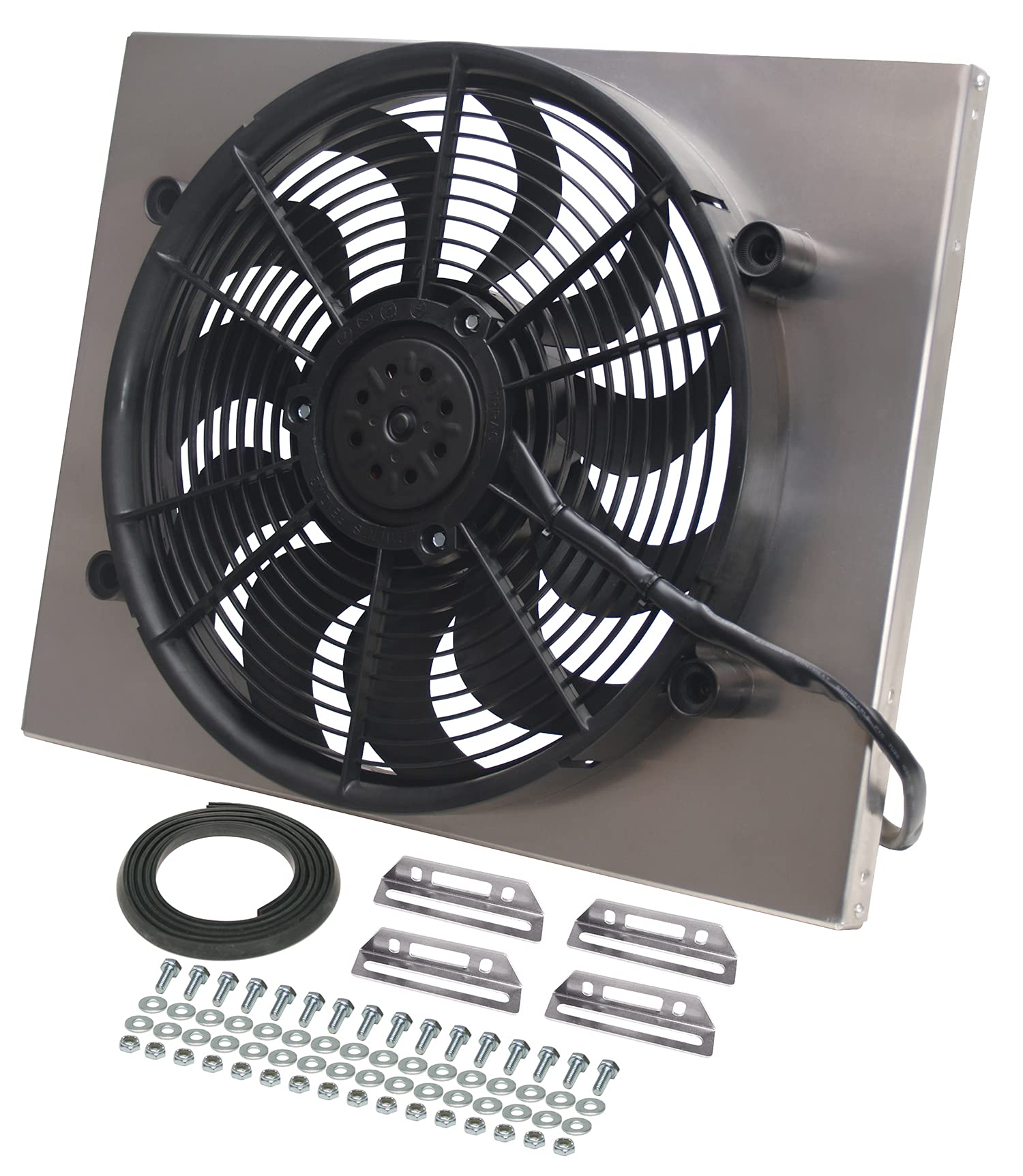 Black Derale 16822 High Output Single Radiator Fan