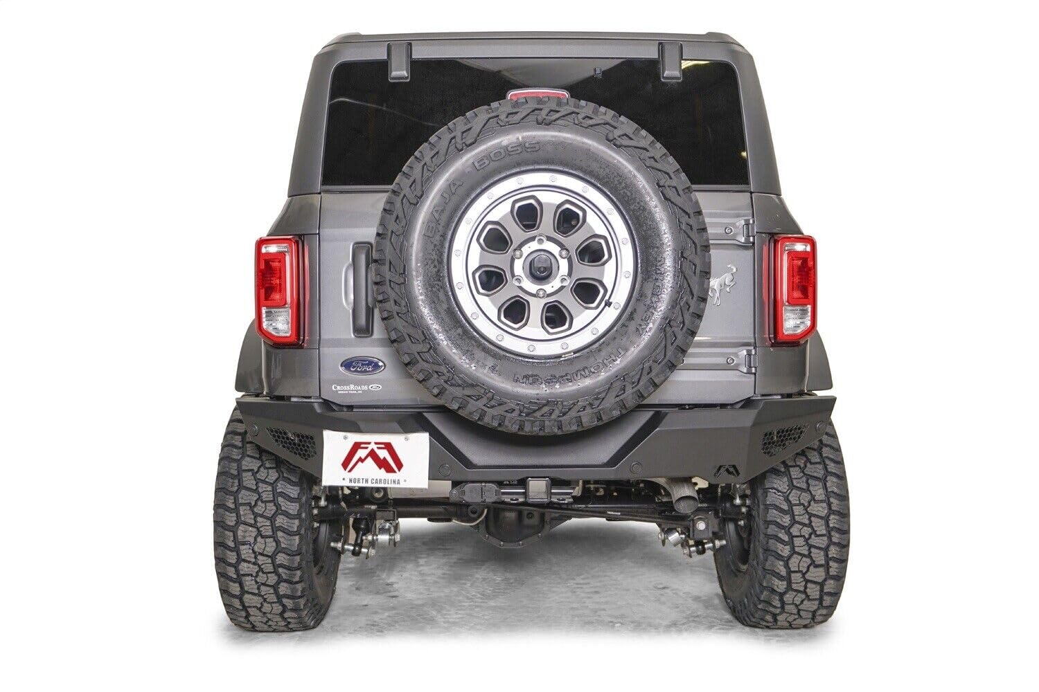 Fab Fours Tire Carrier Relocation Bracket FB21-Y5251T-1 fits 21-23 Ford Bronco - 2 Stage Black Powder Coated