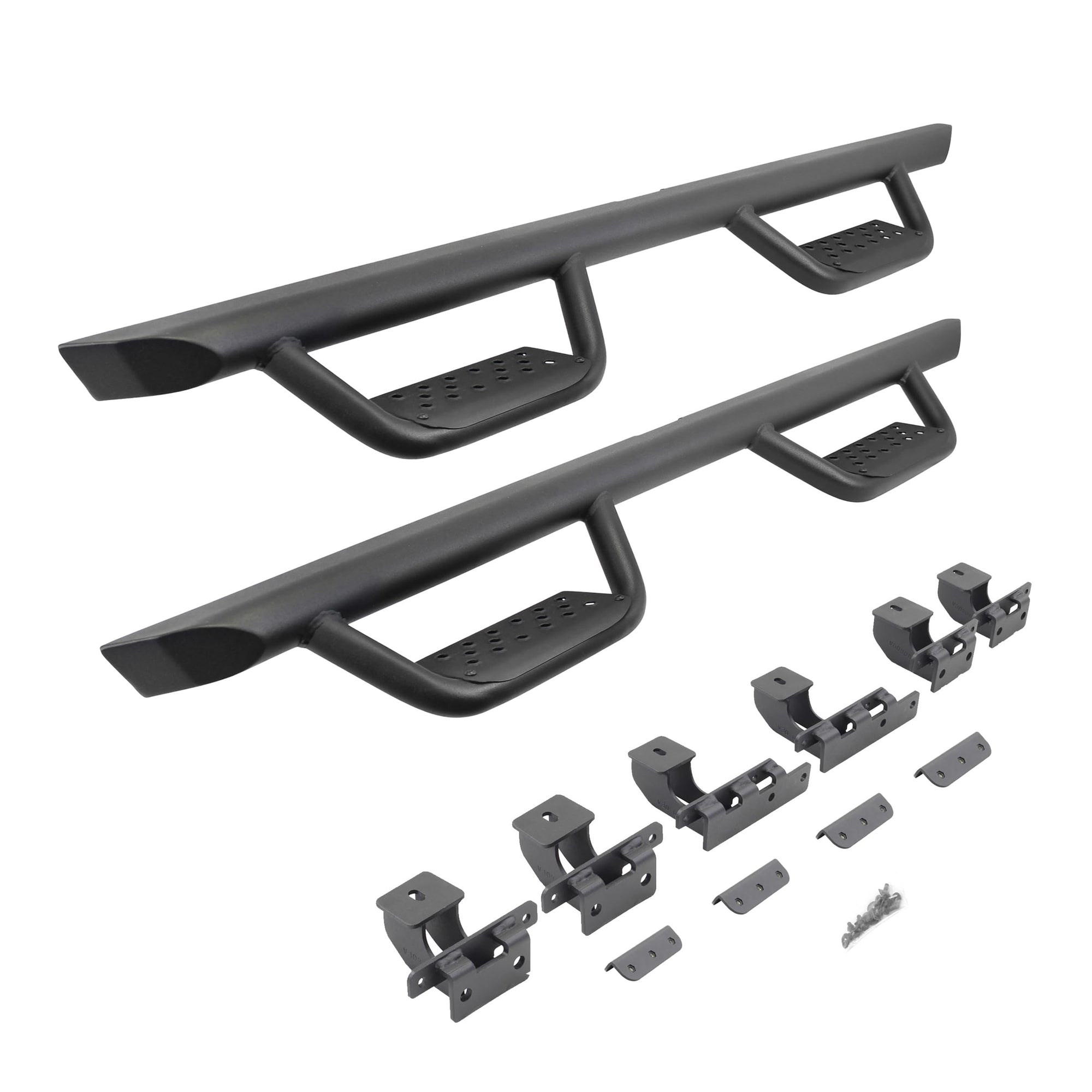 Dominator Xtreme D2 Sidestep & Brackets Go Rhino | Mild Steel, Textured Black | D224516T | Fits 2020-2023 Jeep Gladiator, 4-Door