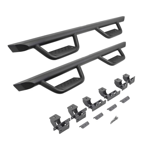 Dominator Xtreme D2 Sidestep & Brackets Go Rhino | Mild Steel, Textured Black | D224516T | Fits 2020-2023 Jeep Gladiator, 4-Door