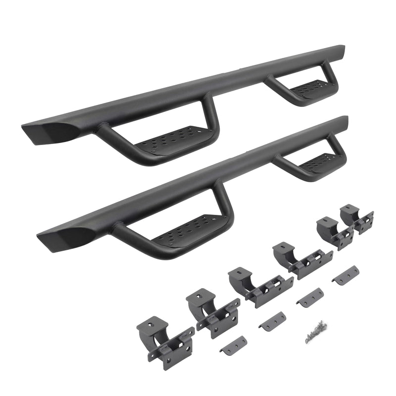 Dominator Xtreme D2 Sidestep & Brackets Go Rhino | Mild Steel, Textured Black | D224516T | Fits 2020-2023 Jeep Gladiator, 4-Door