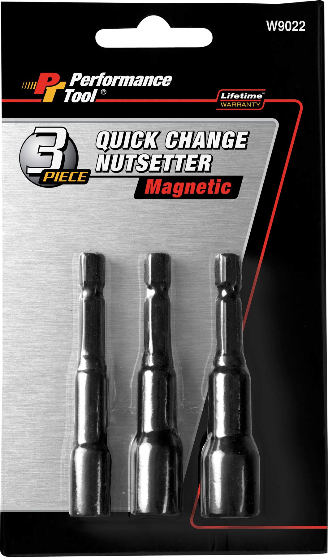 Magnetic Nut Driver Set Performance Tool W9022 with Lobular Drive, 1/4-Inch Quick Release Hex Shank, 3-Piece Set (Sizes: 1/4, 3/8 and 5/16-Inch)