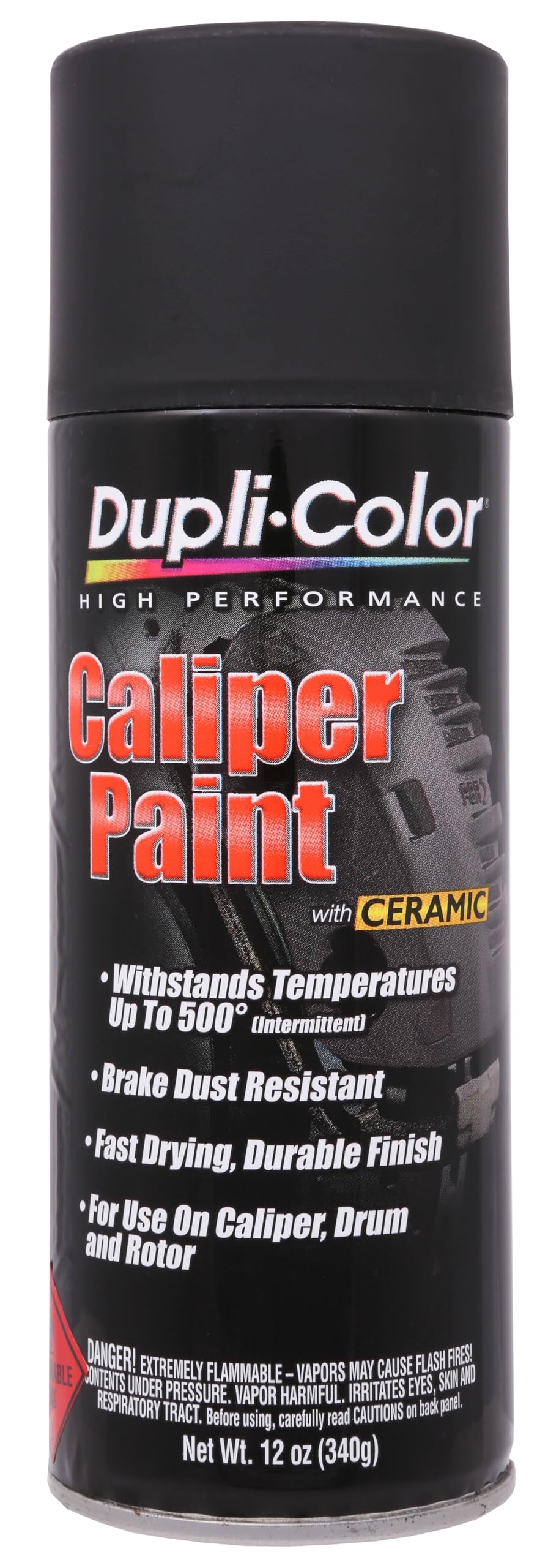 Brake Caliper Spray Paint Dupli-Color BCP105 - Matte Black - 12 oz. Aerosol Can
