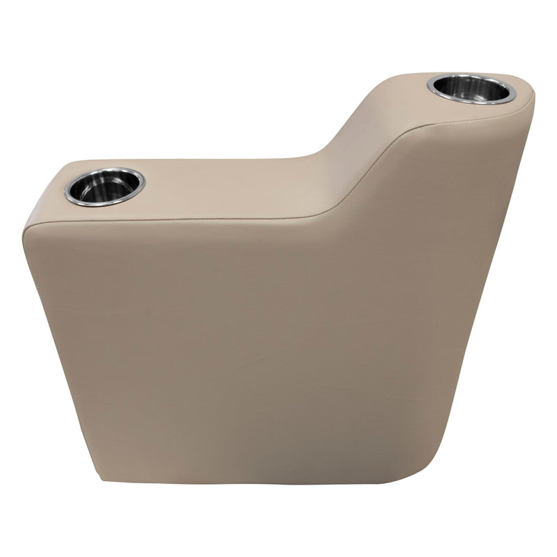 3009-1725 Wise Pontoon 7" Left Radius Arm Rest, Mocha Java