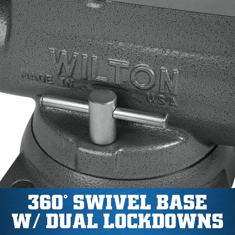 Wilton 5" Jaw Width Machinist Bench Vise, 8" Jaw Opening, 4-1/4" Throat (Model 500S)