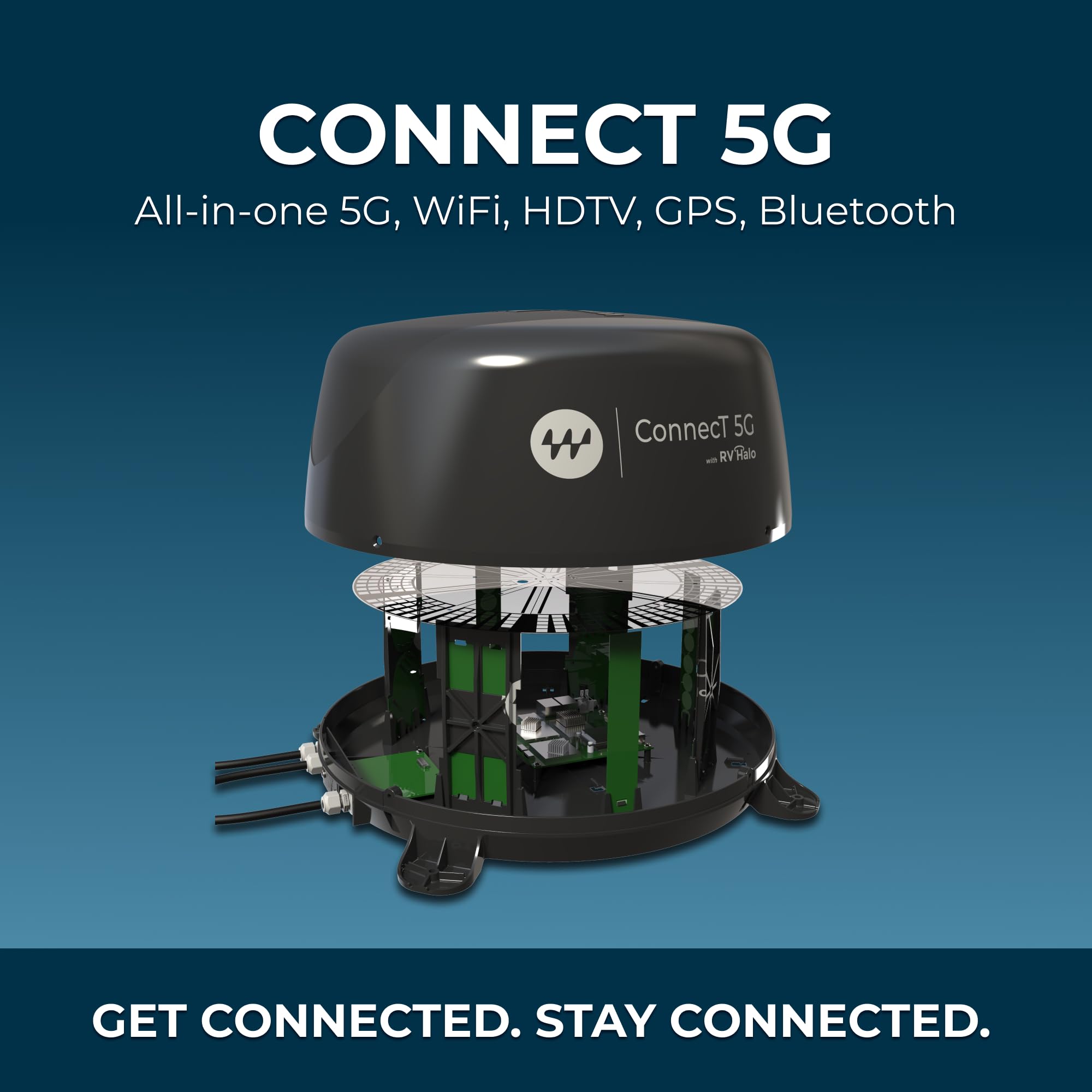 Winegard 5G Connect WF2-5G1 – Outdoor Router with HDTV Antenna, Long-Range Wi-Fi, GPS & Bluetooth, Starlink Compatible