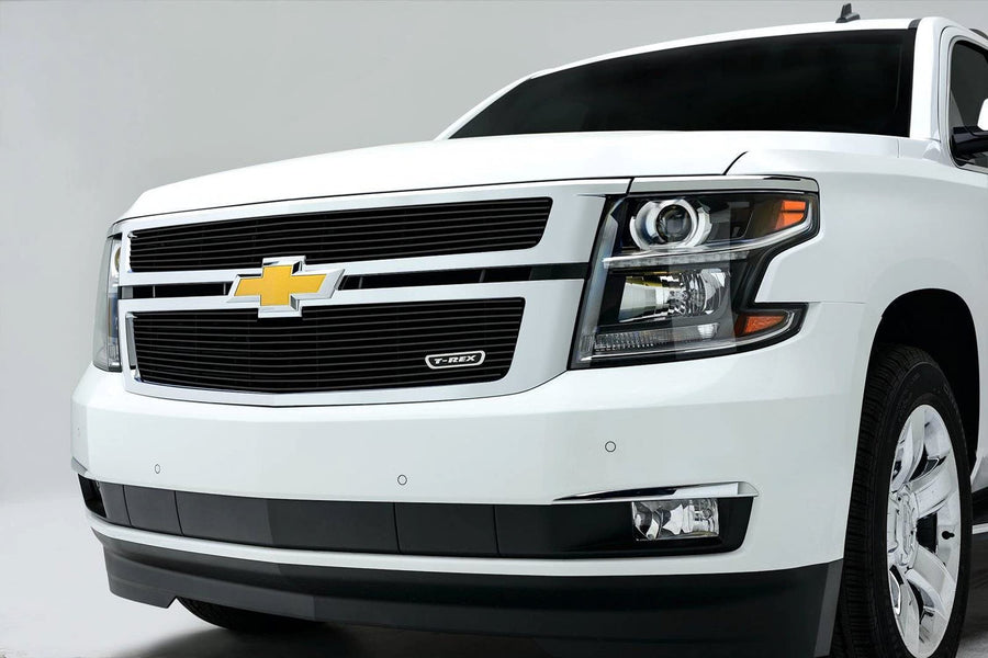T-Rex Grilles Billet Grille, 2015-2020 Suburban, Tahoe LT, LTZ Black, 2 Pc, Overlay - PN #21055B