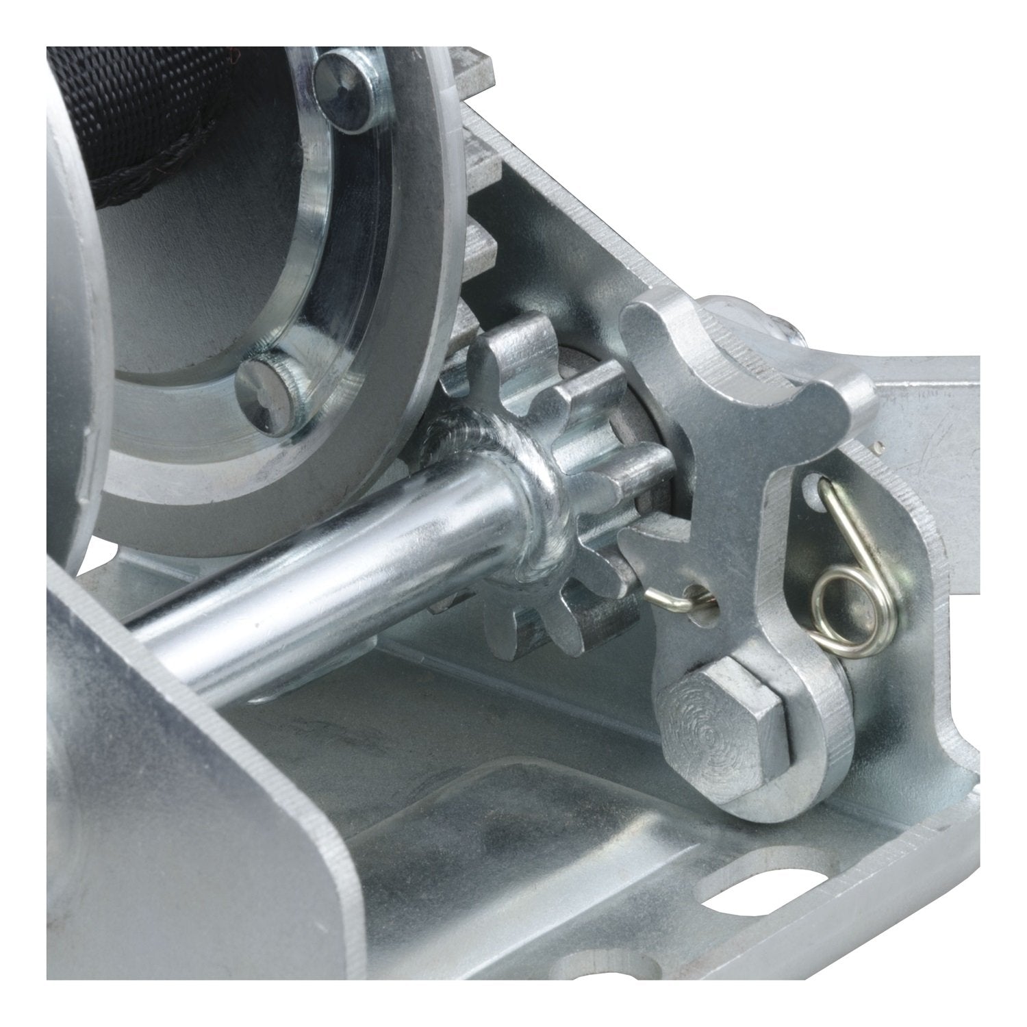 CURT Manual Hand Crank Boat Trailer Winch, 900 lbs Capacity, 6-1/2-Inch Handle, 3.25:1 Gear Ratio, CLEAR ZINC