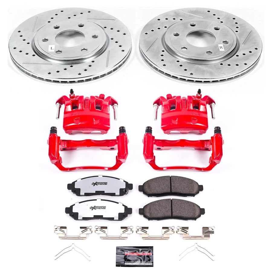 Power Stop Rotor, Pad and Caliper KC4611-36 Brake Kit For Nissan Frontier 2005-2015, Suzuki Equator 2009-2012 [Model Specific]