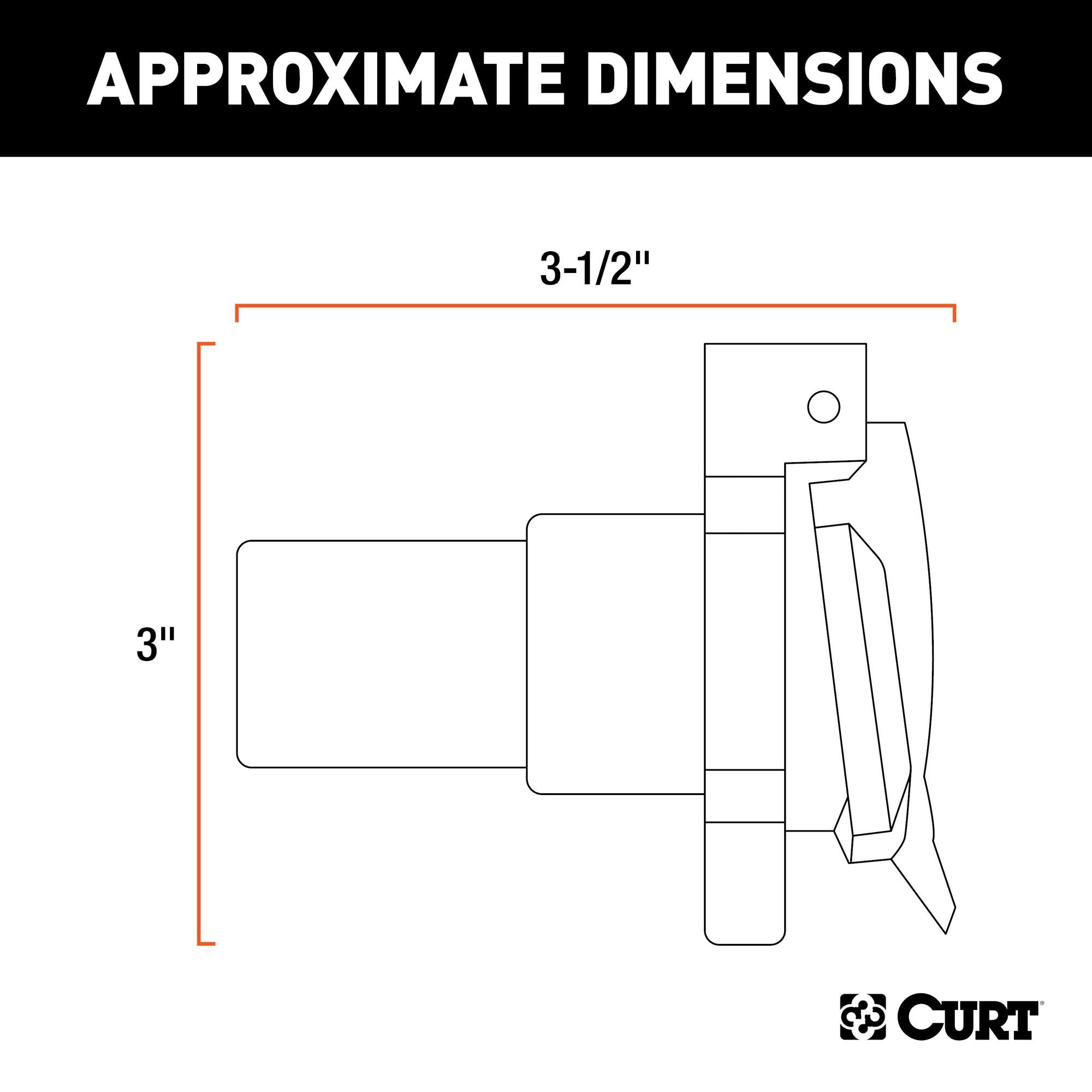 CURT Replacement 56415 Twist-Lock Vehicle-Side RV Blade 7-Pin Connector, Factory Tow Package and USCAR Socket Required