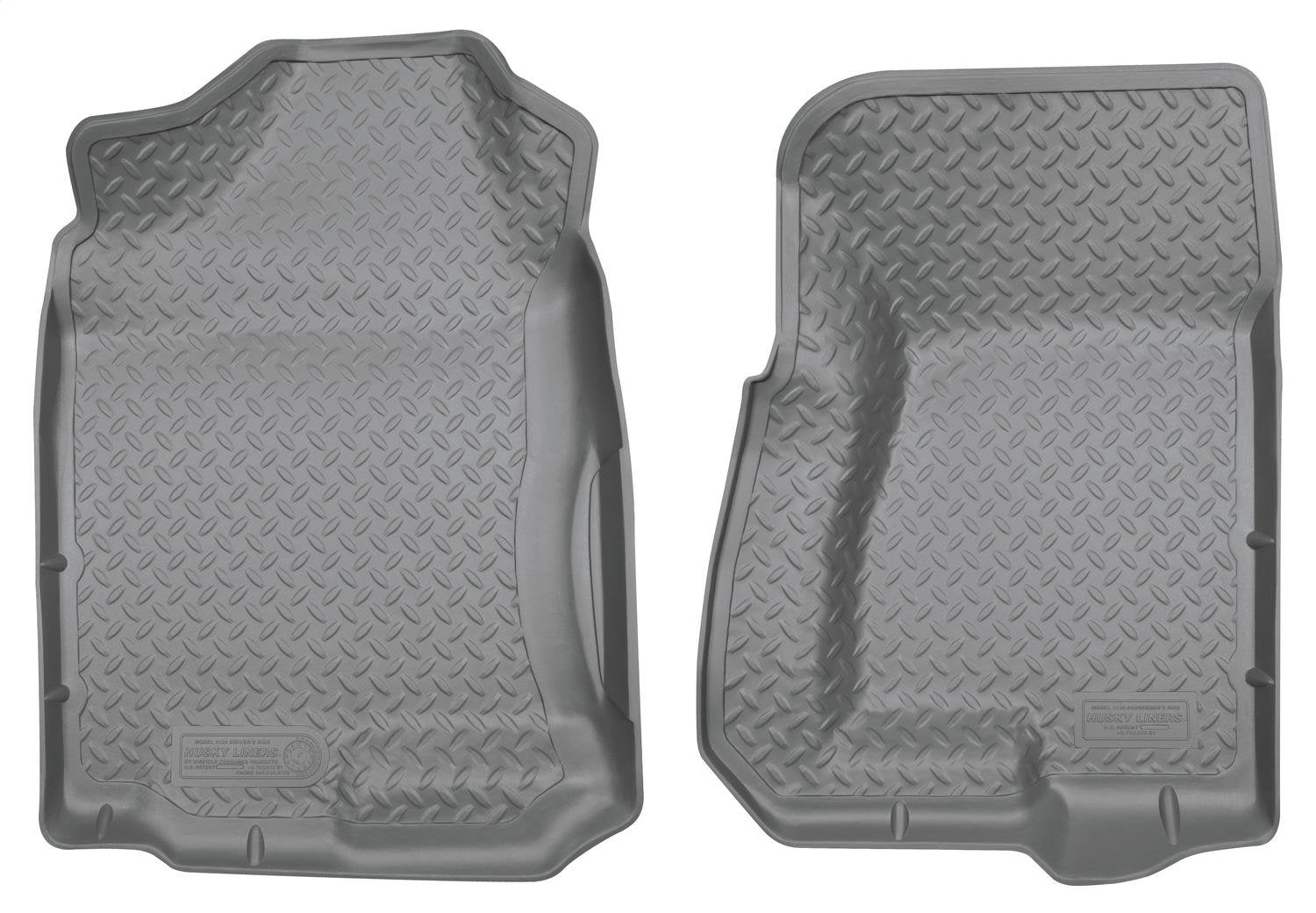 Husky Liners Classic Style | Fits 1999-2007 Chevrolet Silverado/GMC Sierra 1500, 1999-2007 GMC Sierra/Chevrolet Silverado 2500/3500 | Front Floor Liners, Grey | 31302