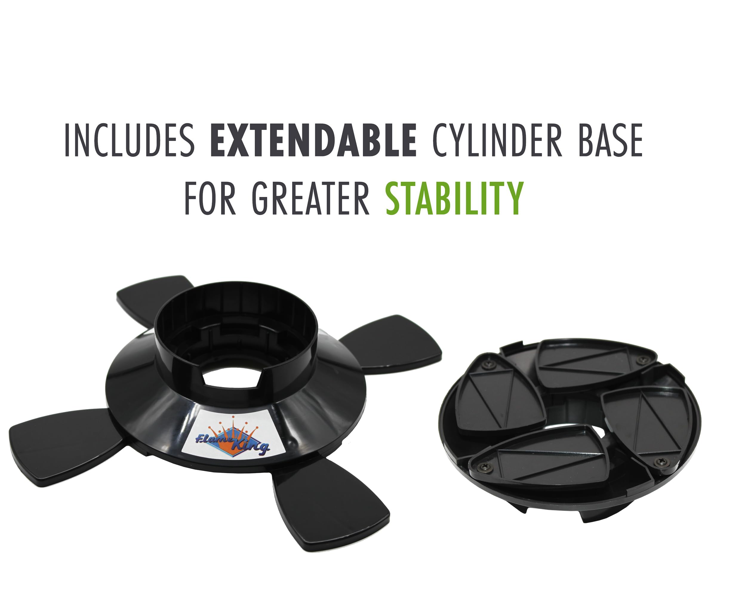 Flame King Propane Base YSN1LBB for 1LB and 1/2LB Canisters for Safety and Stability