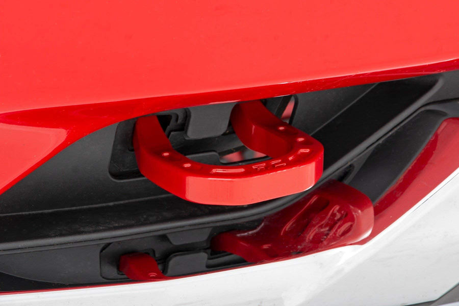 Rough Country Red Forged Tow Hooks for Chevy Silverado 1500 (2014–2018 & Classic) - Heavy-Duty Steel, Bolt-On Recovery Hooks
