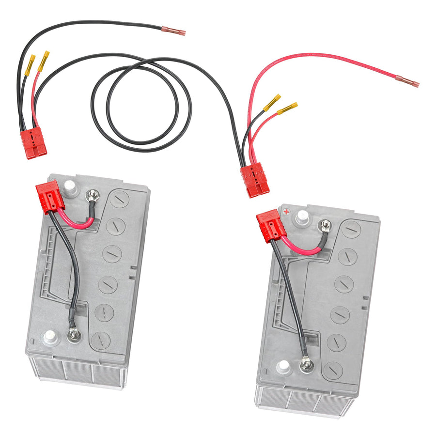 24V Connect-Ease Trolling Motor Connection Kit RCE24VB5CHK | 5-Foot Series Connector for Two 12V Separated Batteries with Onboard Charging Charger Leads | Marine Grade Wires | Batteries NOT Included