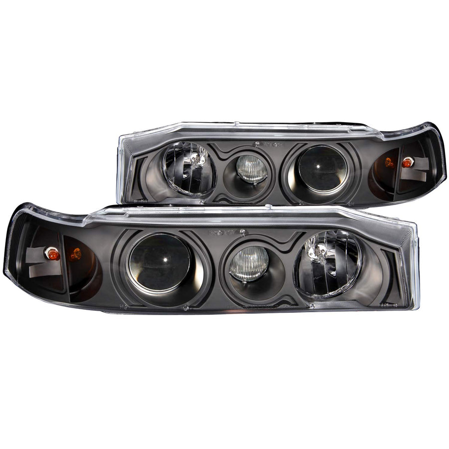 Honda Accord Anzo USA 121048 Projector 1Pc with Halo Black Headlight Assembly - (Sold in Pairs)