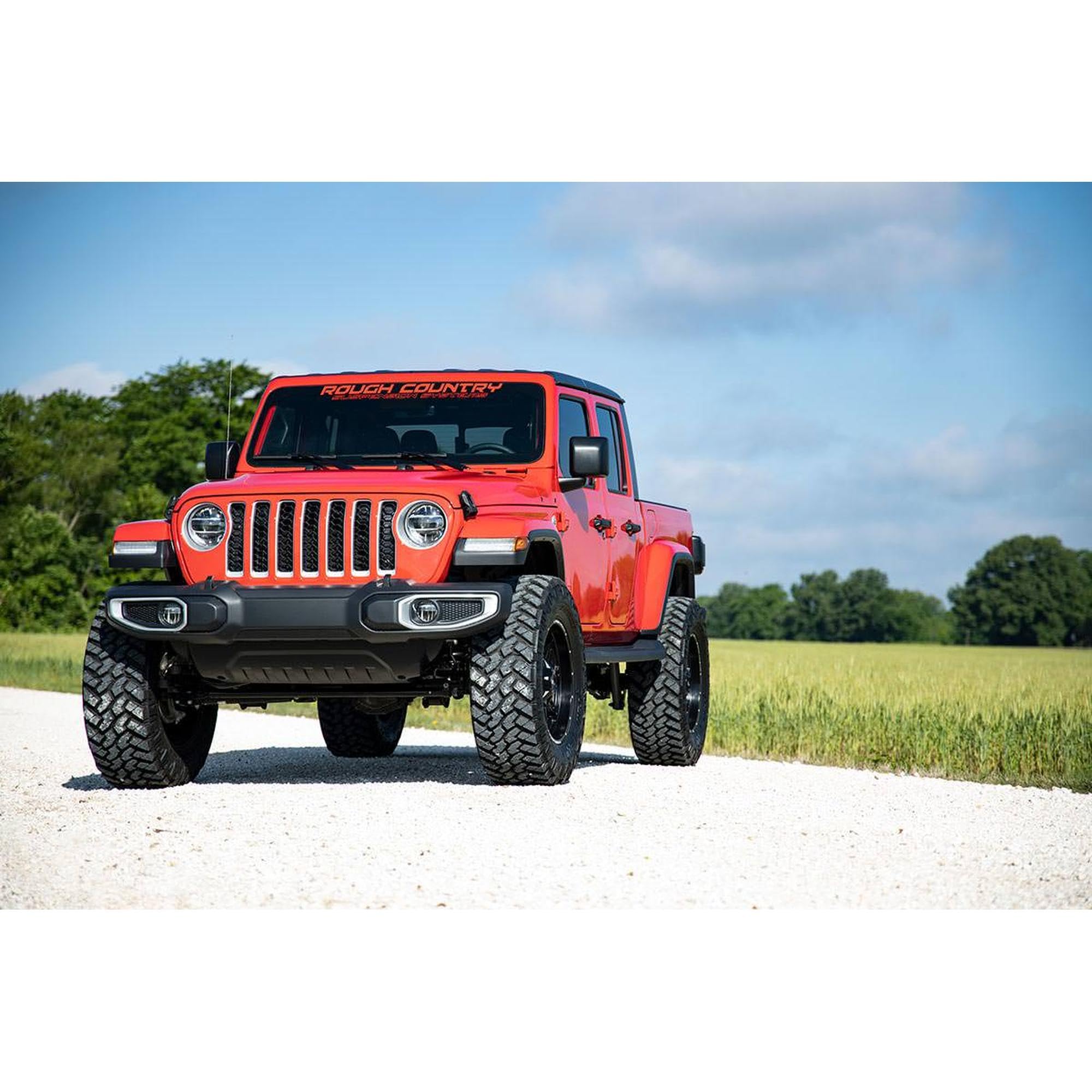 3.5" Lift Kit Rough Country with M1 Monotube Shocks for Jeep Gladiator JT (2024-2025) - OEM Tuned Coil Springs, Fits up to 37" Tires