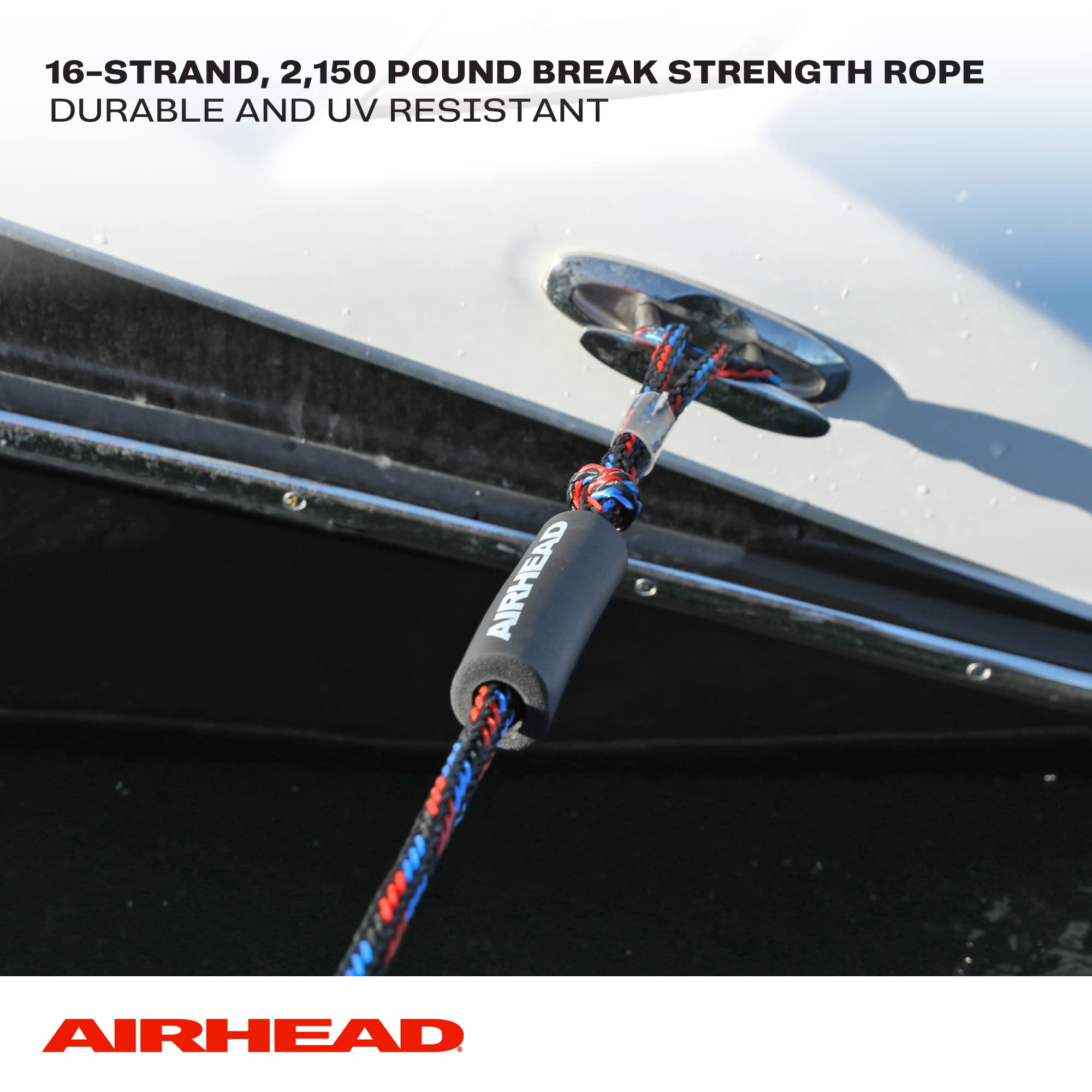 AIRHEAD Bungee AHDL-5 Dock LINE 5', 5-Feet, Black/blue/red