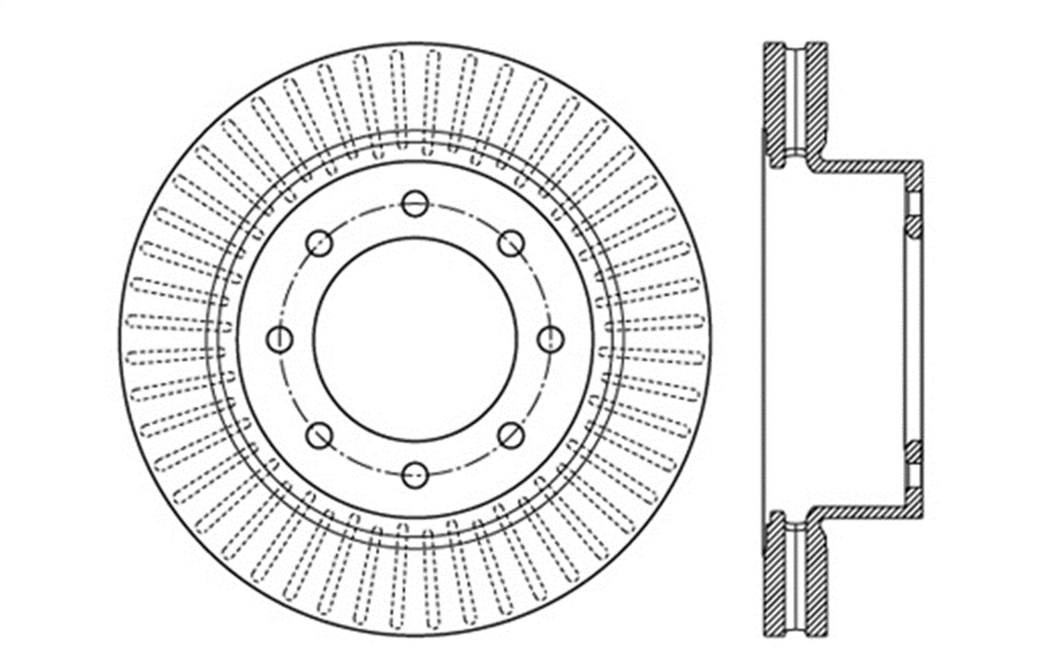 Sport Drilled/Slotted Brake Rotor StopTech 127.42110R (Front Right), 1 Pack