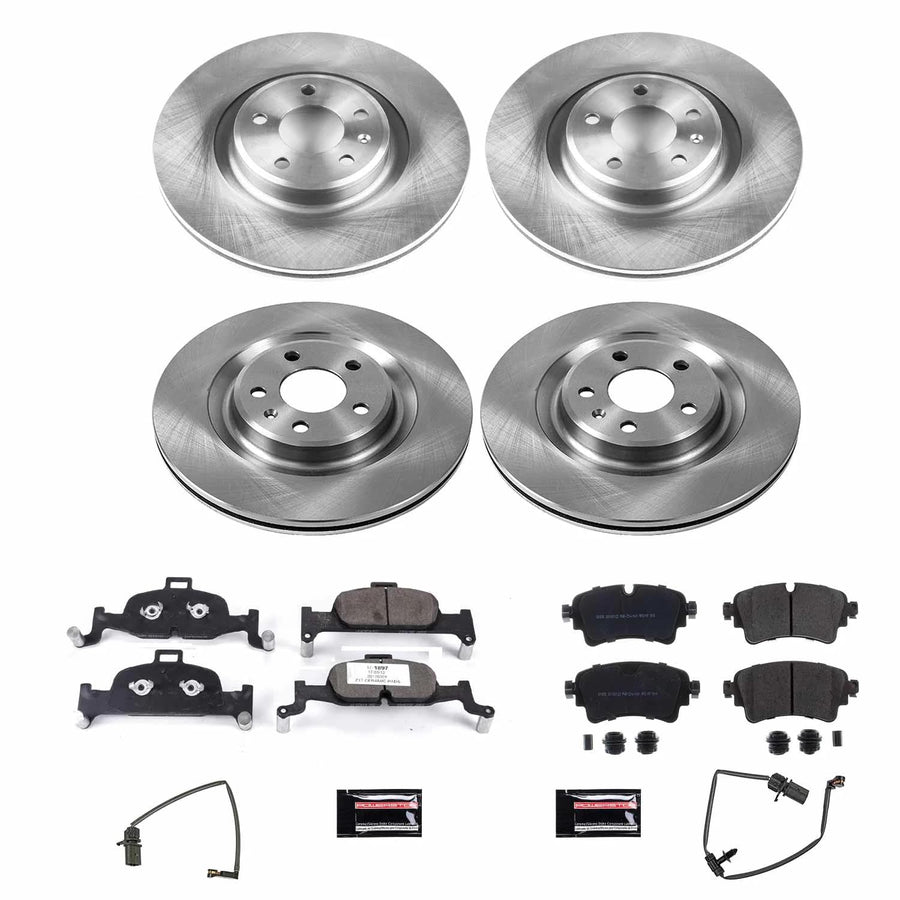 Power Stop KOE7531 Front and Rear Autospecialty Replacement Brake Kit-OE Brake Rotors & Ceramic Brake Pads For 2017-2020 Allroad | 2017-2020 Audi A4 Quattro | 2018-2020 A5 Quattro A5 Sportback