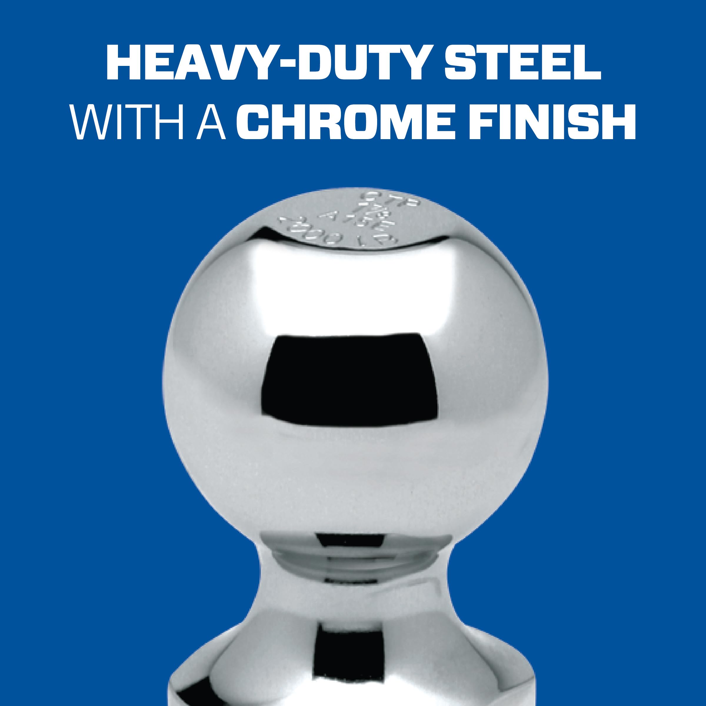 Reese Tow Ready 63816 Class I Hitch Ball, Chrome - 1-7/8" Ball x 1" x 2-1/8", 2,000 lbs.